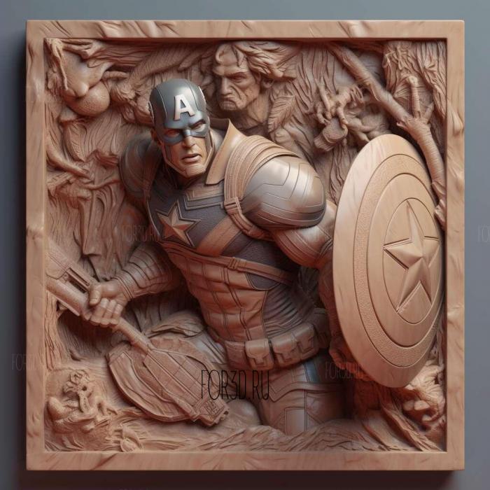 marvel 4 stl model for CNC